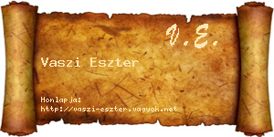 Vaszi Eszter névjegykártya